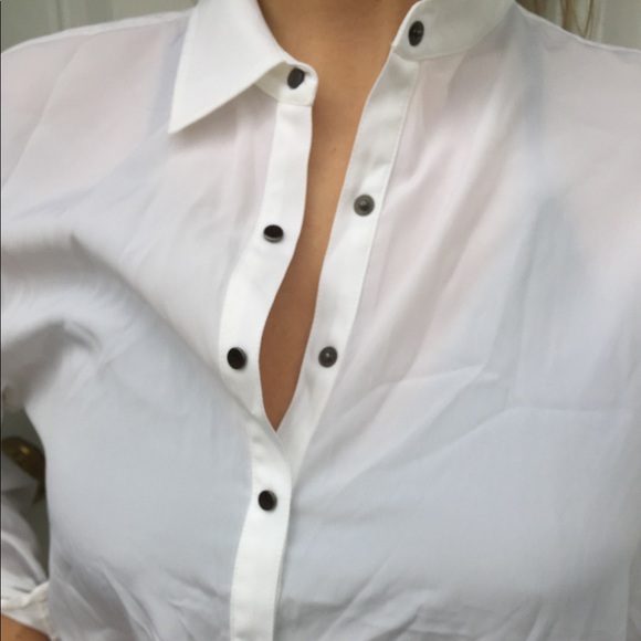 Adrianna Papell Snap Front Shirt Blouse - Picture 6 of 8
